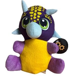 Toy Works Sitting Dragon Plush Purple‎ 7" NEW